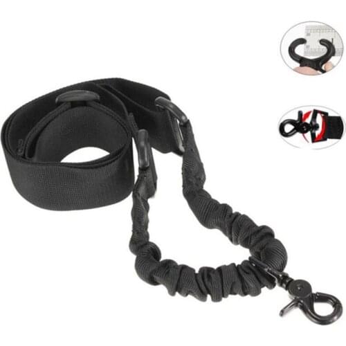 1 Single Point Shoulder Strap Nylon Adjustable Tactical Bungee Air Rifle Soft Gun Sling Hunting Strap
