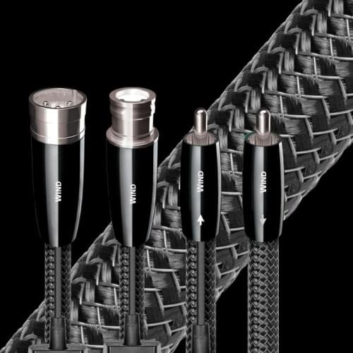 1Pair Wind Analog HiFi Audio RCA Cable with Carbon 72V DBS for Amplifier CD Player DAC