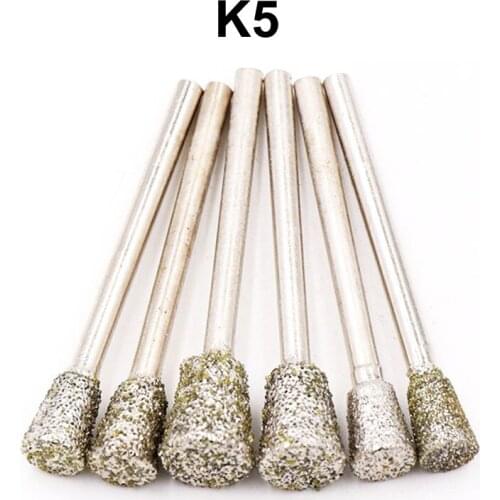 1pcs 3mm Shank Grit 60 Spherical Diamond Polishing Grinding Head Mounted Points Bit Dremel Rotary Needle Wheel Burs