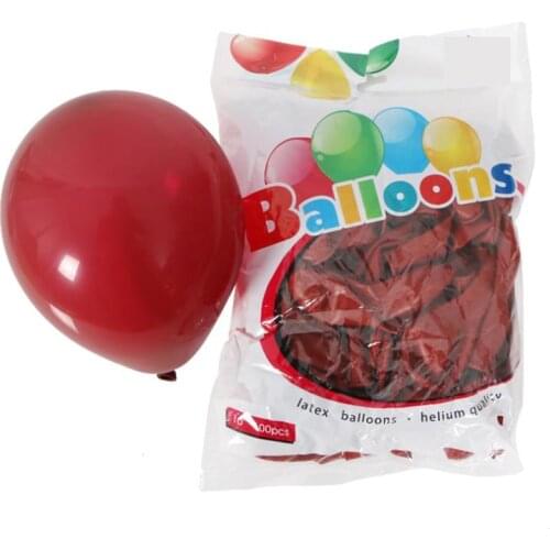 100/200PCS 10inch 2.2g Double layer Red Round Balloons Party Decor Red Latex Ballons Wedding Birthday Party Decorations