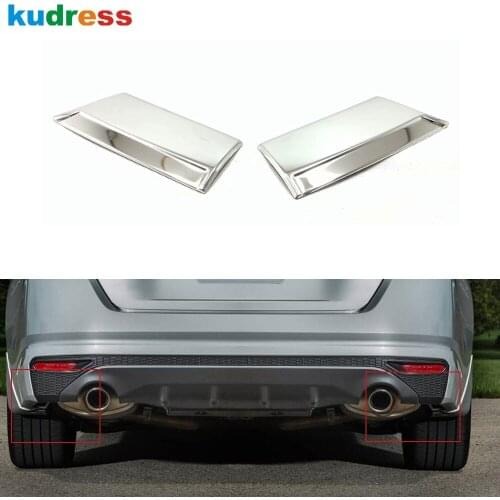 For Nissan Altima 2019 2020 Stainless steel rear Fog Light Lamp Foglight Bumper Cover Trim Bezel Frame Molding Car Styling