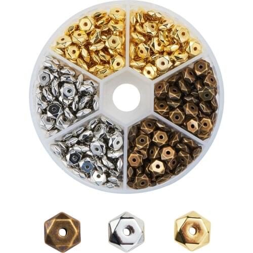 300Pcs/box CCB Plastic Beads 6.5mm Hexahedron Spacer Bead for Jewelry Making Handmade Bracelet Findings