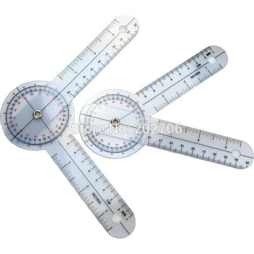 6inch goniometer protractor Angle ruler medical ruler Tape Measure PVC Ruler 20pcs/lot
