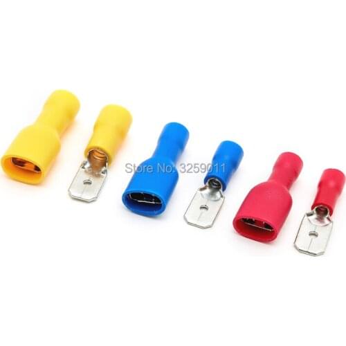 600PRS Butt Connector Crimp Terminal Male Female Full-Insulating Joint Assortment Kit Fitted 22-16/16-14/12-10 A.W.G