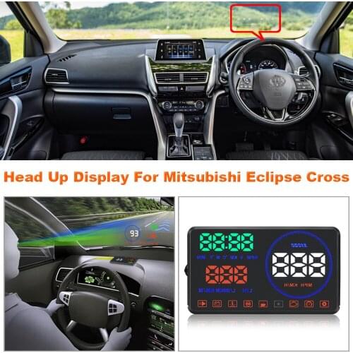 Car HUD Head Up Display Auto Electronic Accessories For Mitsubishi Eclipse Cross GK/GL/YA 2018 2019 2020 OBD2 Windshield Speed
