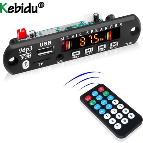 Bluetooth 5.0 Receiver Car Kit MP3 Player Decoder Board With Power Amplifier Color Screen FM Radio TF USB 3.5 Mm AUX Audio