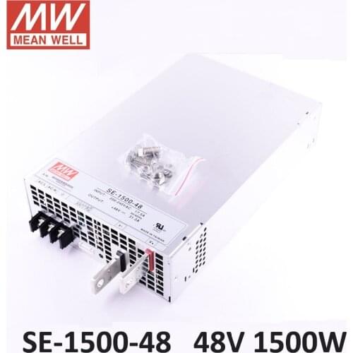 Original Meanwell 1500W 31.3A 48V Power Supply SE-1500-48 AC 220V to DC 48V PSU MEAN WELL switch mode Power Supply 48V 31.3A UL