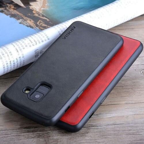 Case for Samsung Galaxy A8 Plus 2018 coque Luxury Vintage leather Skin cover for Samsung Galaxy A8 2018 phone case funda capa