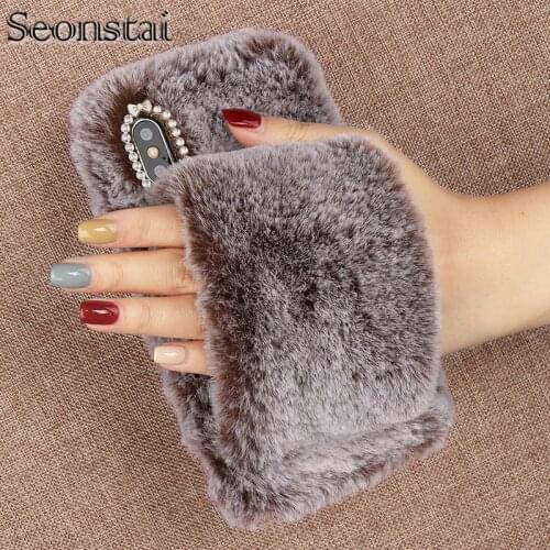 Fluffy Fur Soft Warm Case for iPhone 11 Pro Xr X Xs Max 7 Plus 8 6S 6 5 5S SE Luxury Shockproof Bumper Silicone Back Cover