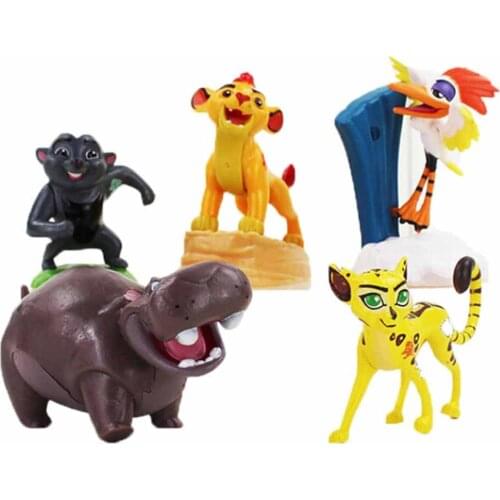 5Pcs/Set Disney Figure Toys The Lion Guard King Simba Bunga Beshte Fuli Ono Model Dolls Gift for Kids
