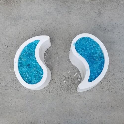 Flower Pot Mold Tai Chi Yin Yang Design Aromatic Silicone Mold for Concrete Candle Soap Making Supplies Clay Resin Craft DIY