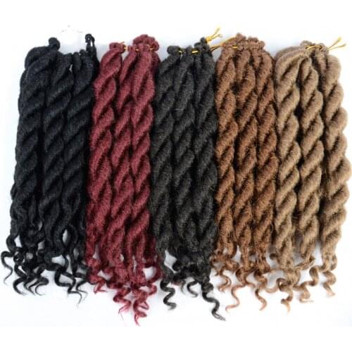 Hair Nest Dreadlock Hair Faux Curly Locs 12 Inches Synthetic Braiding Hair Extension Crochet Braids For Black Women