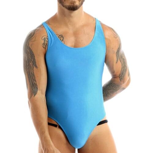 Men One-piece Bodysuit Ballet Dance Leotard Sleeveless Summer Breathable Singlet Underwear Male Exercise Workout Gym Jumpsuit