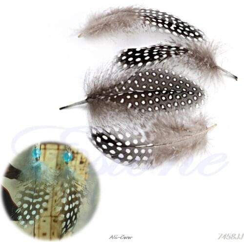 50Pcs Speckle color Beautiful Natural Pheasant Feathers for Craft Sewing Costume Millinery DIY DropShip