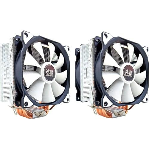 Computer Host Fan Cooling Desktop 12cm Fan CPU Cooling Fan 6 Heat Pipes Desktop Cooler 4 Pin PWM Heatsink