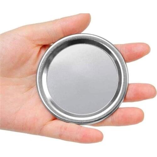 1 Piece Of Tinplate Metal Split Lid Reusable Inner Lid Of Mason Jar Canned Bottle Silver Sheet Sealing Lid