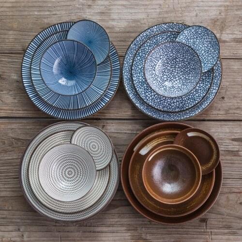 Japanese-style Ceramic Tableware Set Creative ceramic plate home plate dishes set
