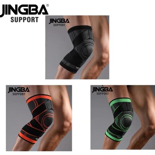JINGBA SUPPORT 1PCS fitness sports knee pads Compression Sleeve knee brace support bandage protection for Basketball Volleyball