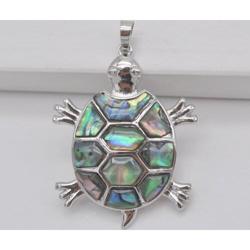 Natural New Zealand Abalone Shell Pendant Jewelry Turtle Bead S158