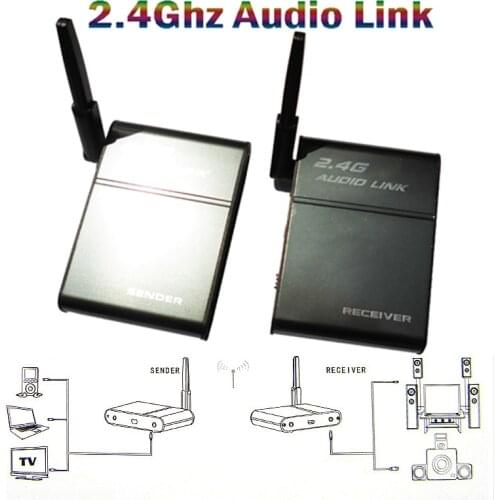 Audio sender PC Computer to Hi-Fi Speaker 2.4G Wireless sender RF Sender/Receiver Partner 50M Audio Link musi partner