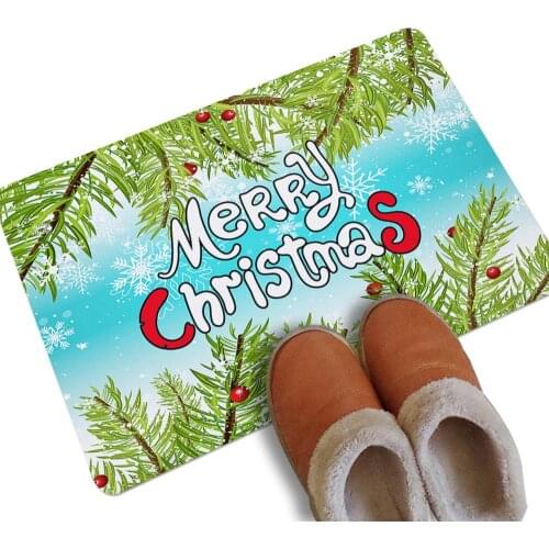 Drop Shipping Merry Christmas Floor Mat Customized Bathroom Kitchen Carpets Doormats for Living Room Anti-Slip Tapete