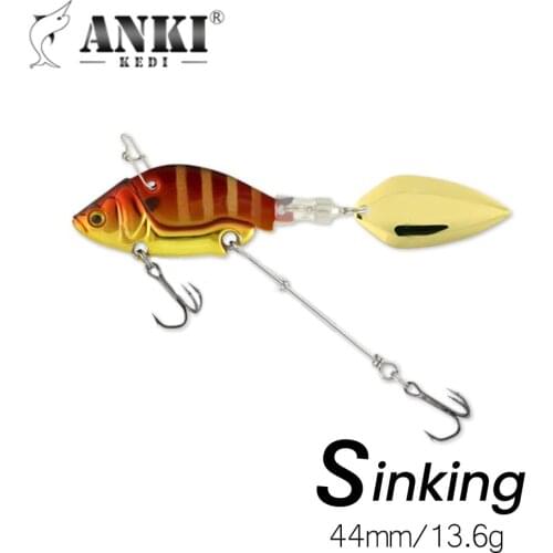Fishing Deracou Lure Bait Submerged Vib With Metal Flake Fake Bait 44mm/13.6g BassLegend Tailspin Micro Spinnerbait ANKI KEDI