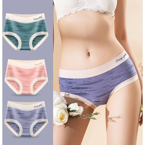 Sexy Panties Mid Waist Plus Size Lenceria Briefs For Women Bamboo Fiber Panties Seamless Lingerie Underwear Bragas Mujer M-XL