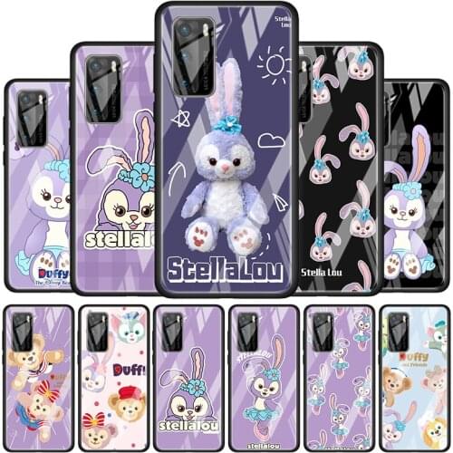 Stellalou rabbit for Huawei P40 P30 Pro Plus P20 P10 Lite P Smart Z 2021 2020 2019 Luxury Tempered Glass Phone Case