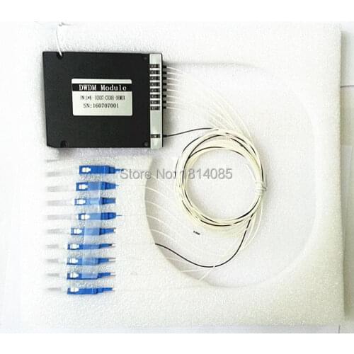 Fiber Optic CH30-CH37 Mux Demux Module SC/UPC 8Channel DWDM