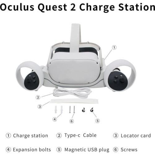 Charger For Oculus Quest 2 VR Headset Charging Stand Station For Quest 2 Type-c Magnetic Fast Charing VR Handle Holder New