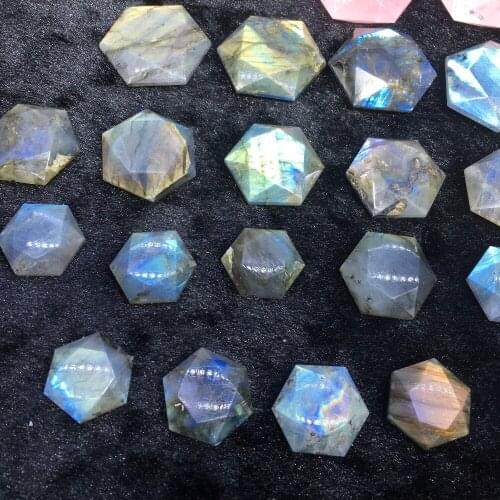 1PCS mixed size natural labradorite hexagram reiki healing crystals gemstone Star of David patron saint of women
