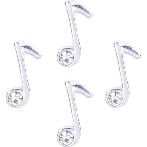 20Pcs/lot Musical Note Floating Charms Living Glass Memory Lockets DIY Jewelry Wholesale