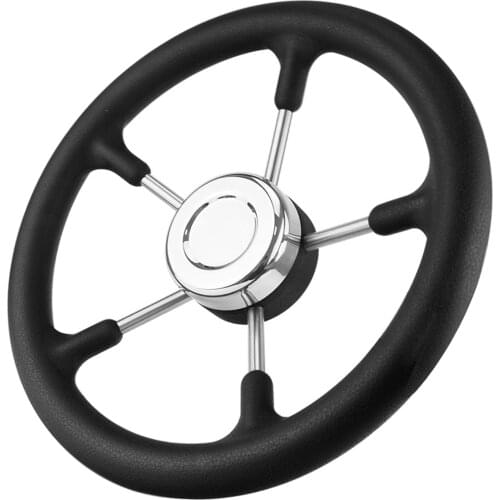 304 Stainless Steel Marine 12.6 inch Boat Steering Wheel 5-Spoke 3/4" Shaft