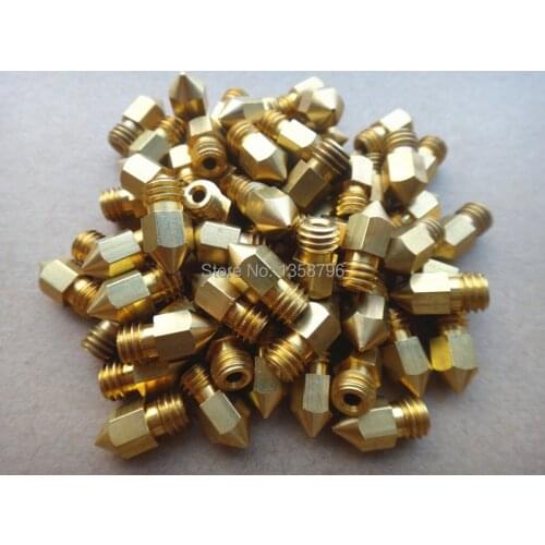 5pcs/lot 3D Printer Nozzle 0.2mm/0.3mm/0.4mm/0.5mm Extruder Print Head For 1.75mm MK8 Makerbot with Tracking Number