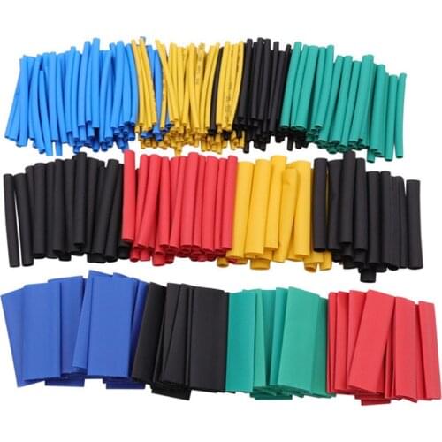 530pcs/Set Polyolefin Shrinking Assorted Heat Shrink Tube Wire Cable Insulated Sleeving Tubing Set 2:1 Waterproof Pipe Sleeve