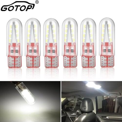 6pcs Car LED T10 W5W Canbus 3030 Chips W5W 194 168 192 T10 LED DC 12V Reading Dome Lamp Marker Wedge License Plate Light Dome Li