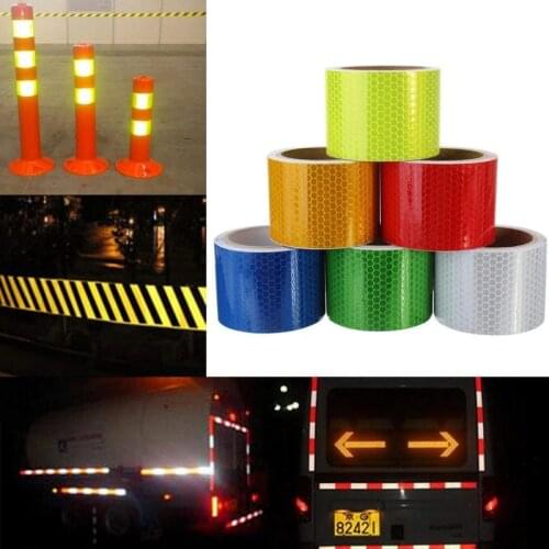 Auto Reflective Warning Safety Stickers 5X300CM For Truck Cars Reflector Sticker Car Reflective Tape Film on Car Styling