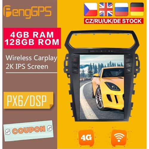 Car Stereo Android Android Radio For Ford Explorer 2011-2019 DVD Player IPS Touchscreen GPS Navigation Carplay 4+128G Multimedia