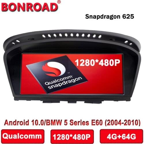 Qualcomm 8Core 4G Ram 64G Rom Car multimedia player for BMW 5 Series E60/E61/E63/E64/E90/E9/E92/CCC/CIC Radio GPS CarPlay 4G LTE