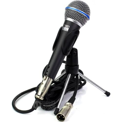 BT58A Professional Handheld Vocal Dynamic Microphone Stand Desktop Mic Holder With XLR Audio Cable For BETA58A DJ Mixer Karaoke