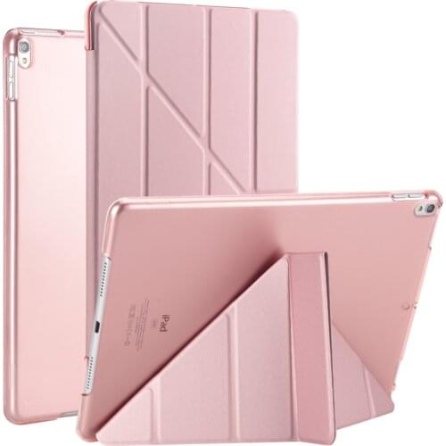 Case For iPad Air 2 3 10.2 2019 2020 PU Leather Multi-Fold Stand Smart Cover For iPad Pro 10.5 9.7 2017 2018 PC Back Tablet Case