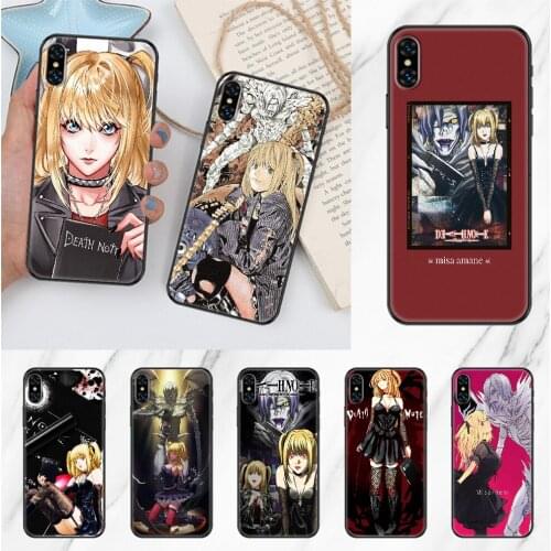 Death Note Misa Amane Phone Case Cover Hull For iphone 5 5s se 2 6 6s 7 8 12 mini plus X XS XR 11 PRO MAX black fashion shell