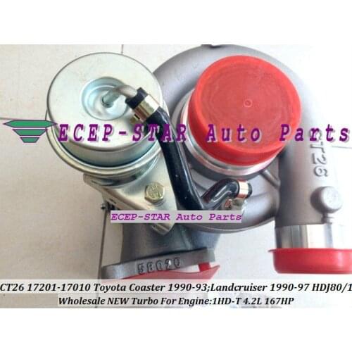 CT26 17201-17010 17201 17010 Turbo Turbocharger For TOYOTA Landcruiser HDJ80 HDJ81 1990-97 COASTER 1990-93 1HD 1HD-T 1HD-FT 4.2L