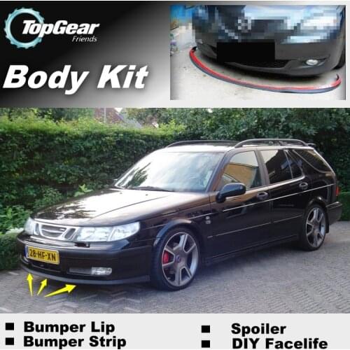 Bumper Lip Deflector Lips For Saab 9-5 95 Front Spoiler Skirt For TopGear Friends Car Tuning View / Body Kit / Strip