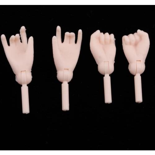 2 Pairs Doll Body Parts Hand Model For 27cm Obitsu11 Girl Doll DIY Making Accessories