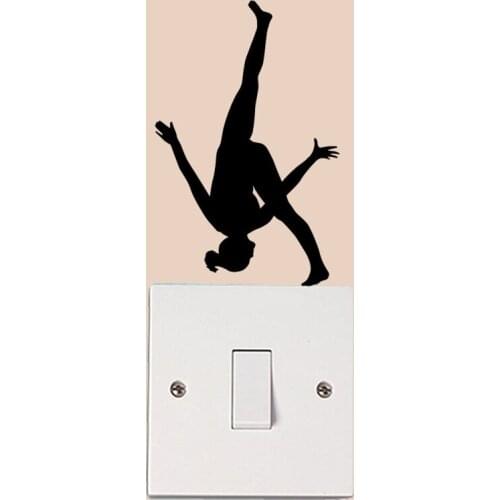 Gymnastics Home Decor Wall Decal Bedroom Vinyl Light Switch Sticker 6SS0452