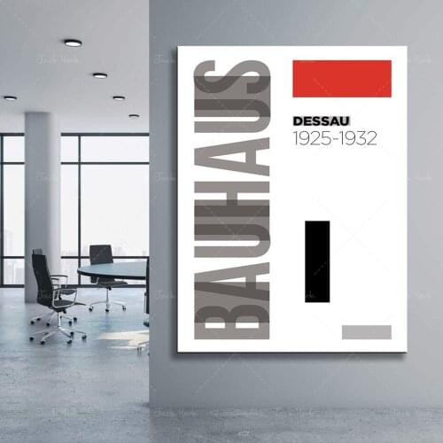 Bauhaus DESSAU Canvas Prints Poster Bauhaus Expo 1925-1932 Large Bauhaus Poster Wall Art Living Room Home Decor