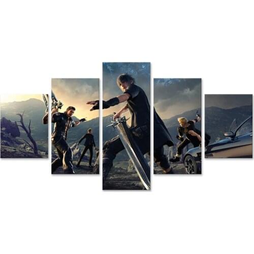 Game Final Fantasy XV Episode Gladiolus Home Decor Canvas Painting HD Prints 5 Pieces Wall Art Living Room Pictures