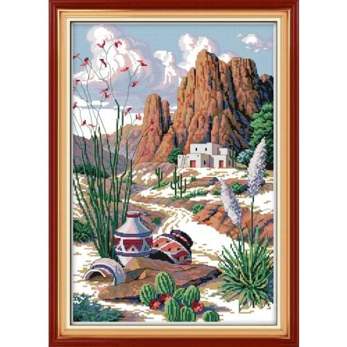 Everlasting Love The Silk Road Chinese Cross Stitch Kits Ecological Cotton 11CT Stamped DIY Christmas Decorations For Home Gift