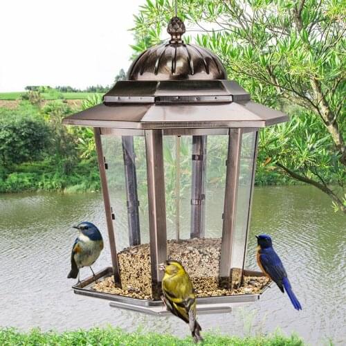 European style wild bird feeder Outdoor bird feeders food container